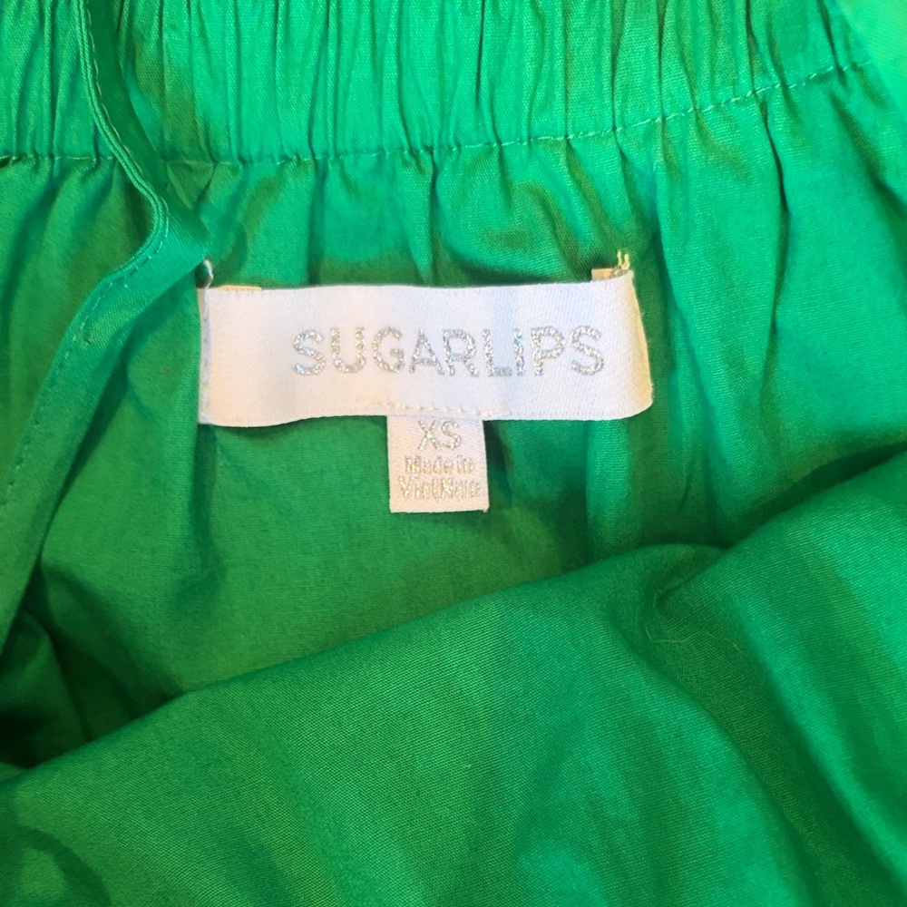 Sugarlips Emerald Ruffle Blouse - Picture 2 of 3